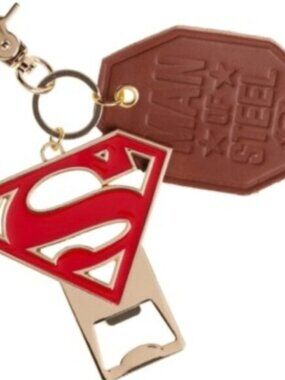 Bioworld DC Comics Superman Man of Steel Bottle Opener Charm Keychain